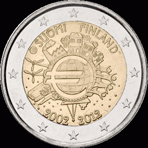 Finland 2 euro 2012 10 jaar Euro UNC